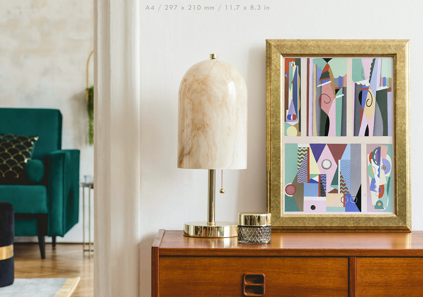 Preview of the art print Collection decors et couleurs Number 9 by Georges Valmier, mounted in an A4 size frame