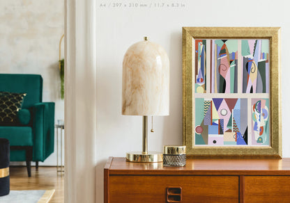 Preview of the art print Collection decors et couleurs Number 9 by Georges Valmier, mounted in an A4 size frame