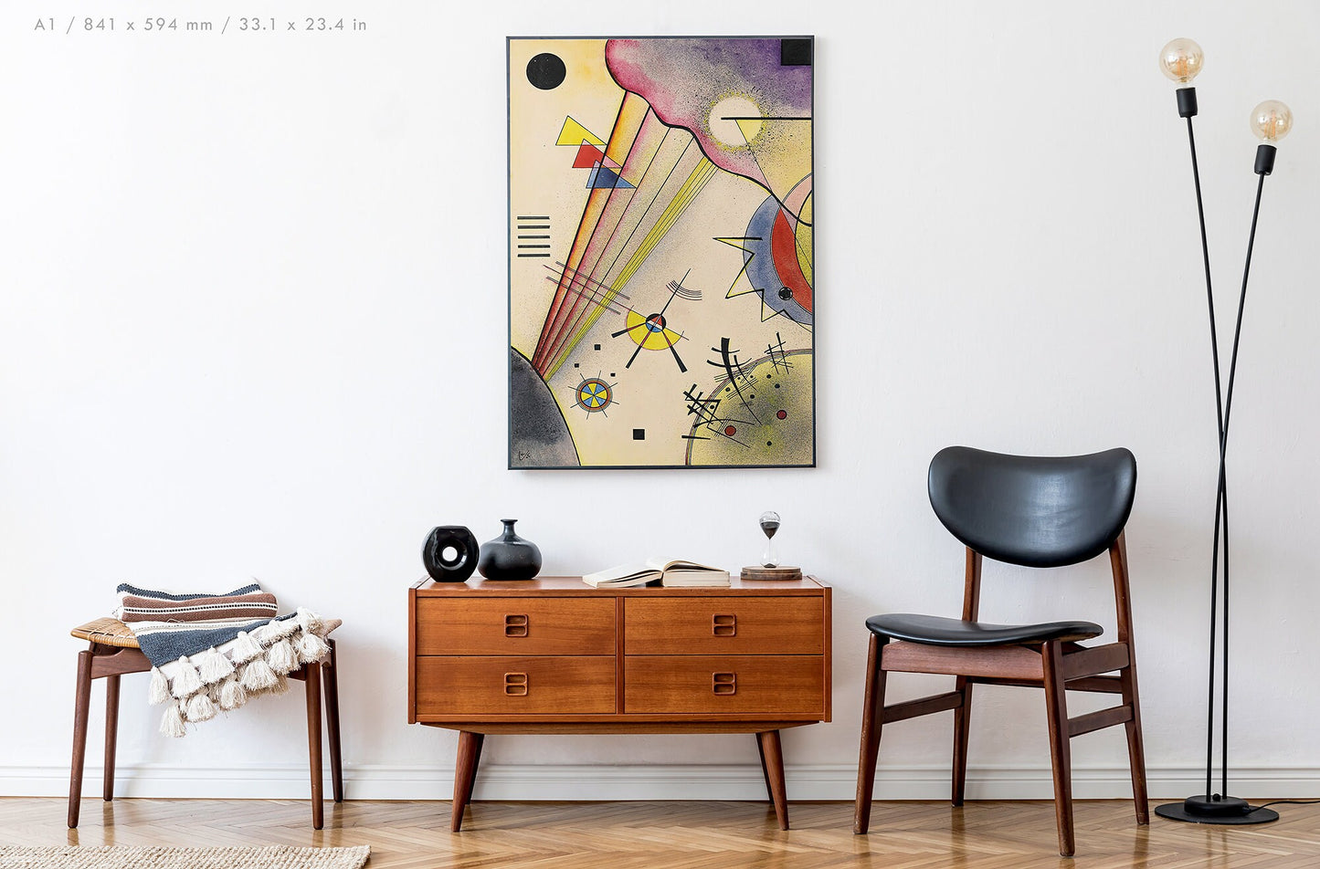 Preview of the art print Deutliche Verbindung by Wassily Kandinsky, mounted in an A1 size frame