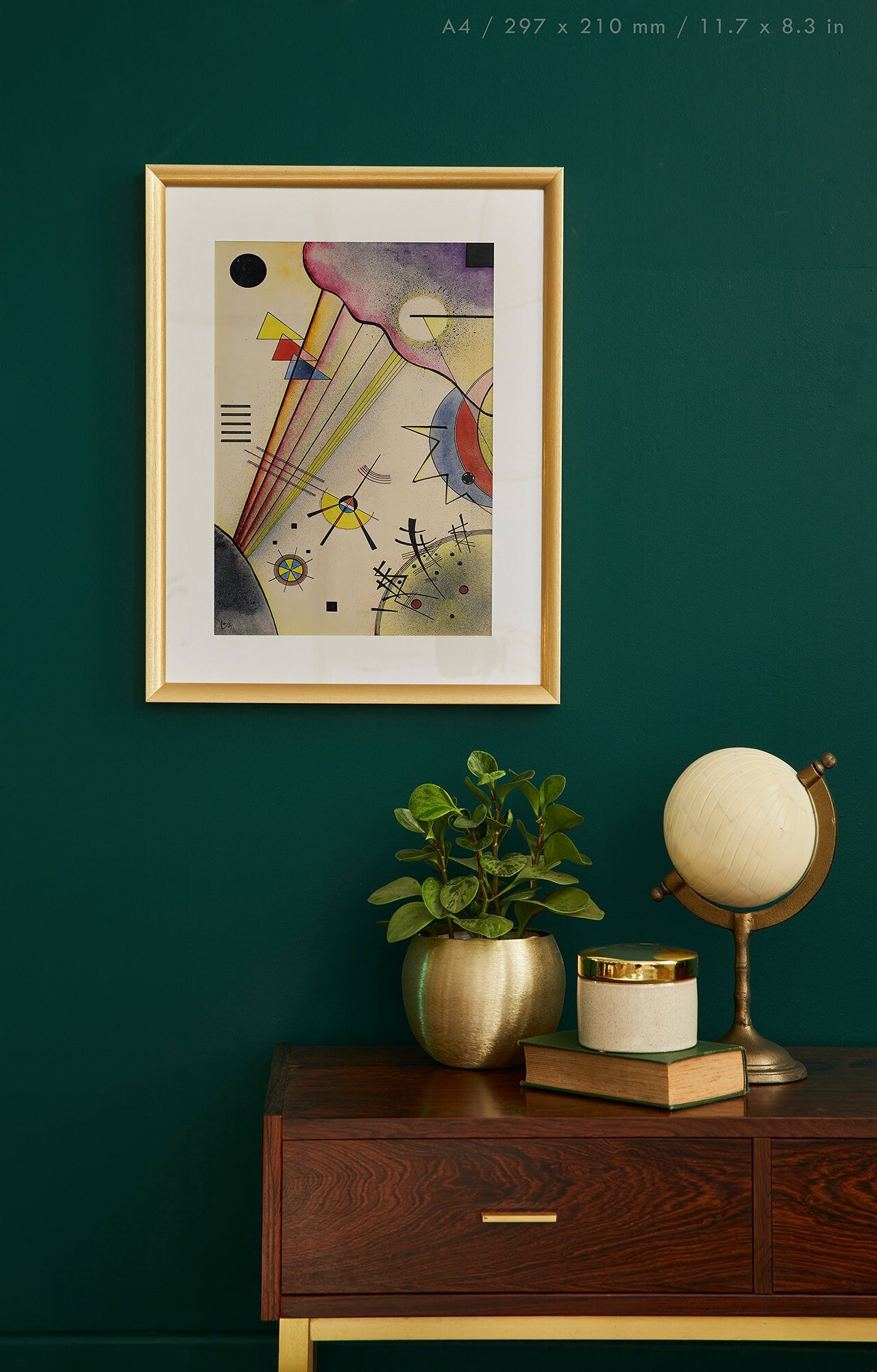 Preview of the art print Deutliche Verbindung by Wassily Kandinsky, mounted in an A4 size frame