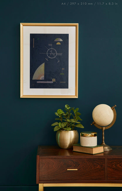 Preview of the art print Dull Gray by Wassily Kandinsky, mounted in an A4 size frame