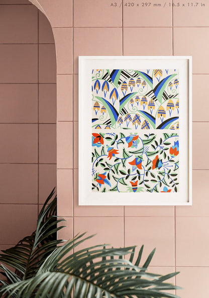 Preview of the art print Flowers by Christian Stoll, mounted in an A3 size frame