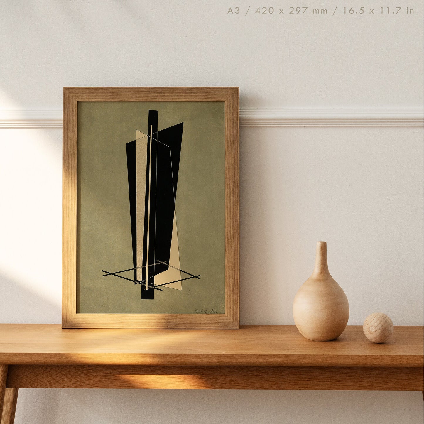 Preview of the art print Konstruktionen - Kestnermappe 6 by László Moholy-Nagy, mounted in an A3 size frame