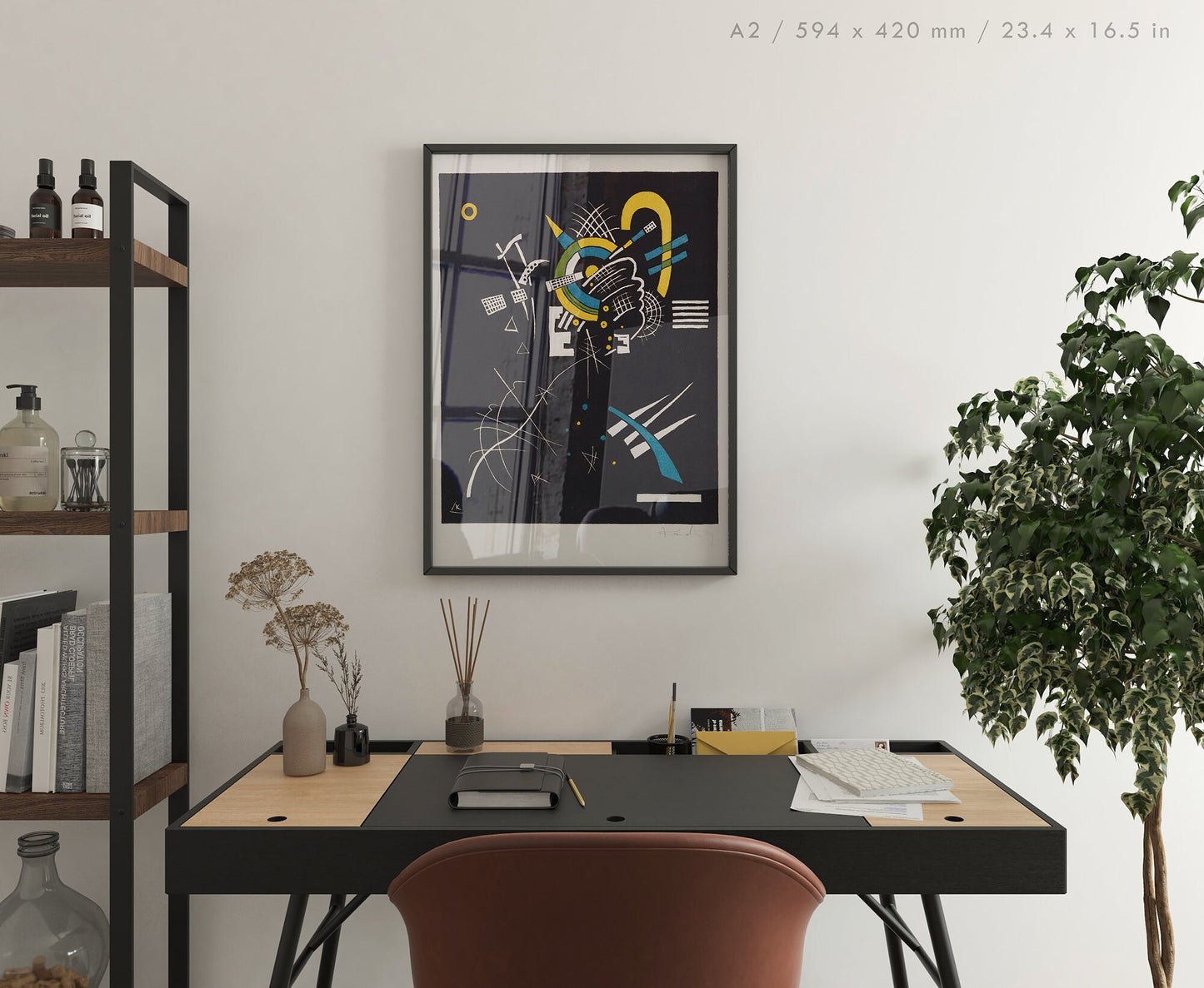 Preview of the art print Kleine Welten VII by Wassily Kandinsky, mounted in an A2 size frame