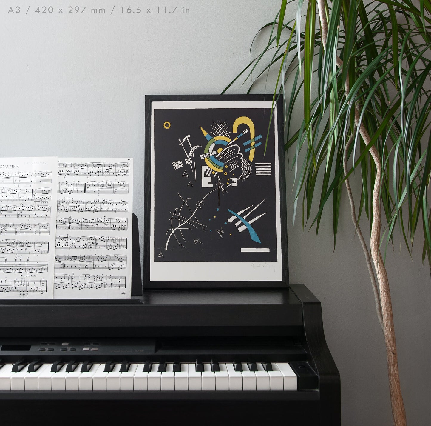 Preview of the art print Kleine Welten VII by Wassily Kandinsky, mounted in an A3 size frame