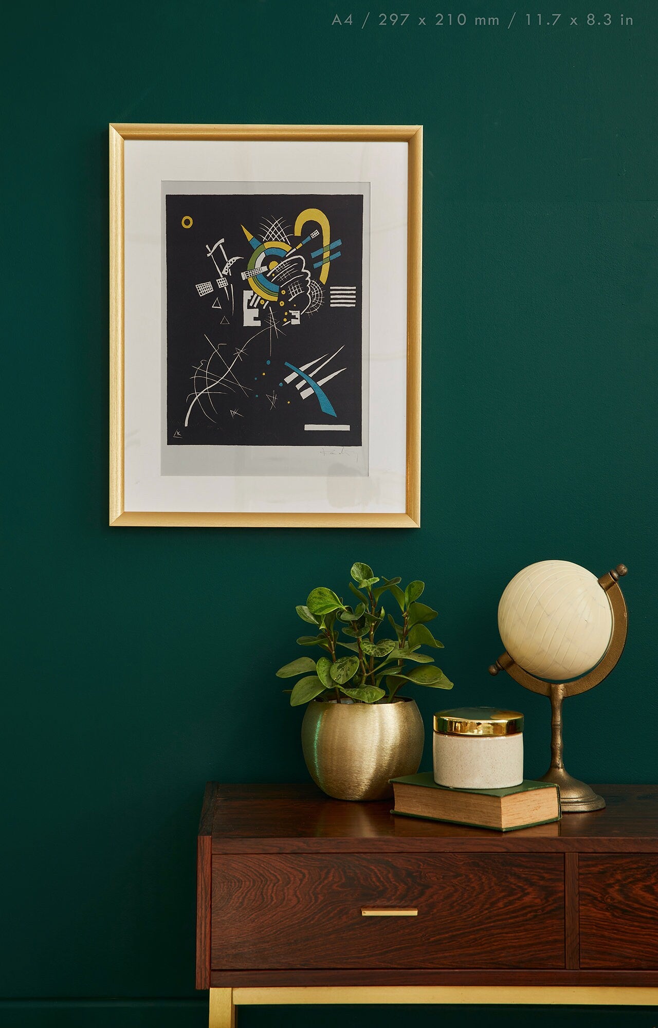 Preview of the art print Kleine Welten VII by Wassily Kandinsky, mounted in an A4 size frame