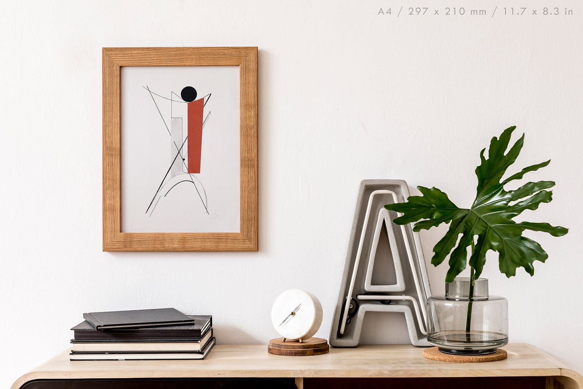 Preview of the art print Proun Series by El Lissitzky, mounted in an A4 size frame