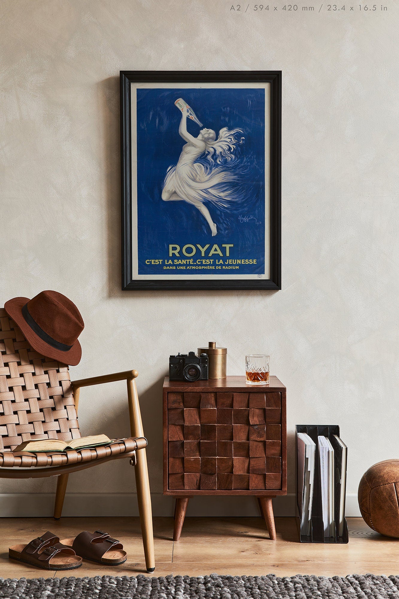 Preview of the Royat Poster by Leonatto Cappiello, mounted in an A2 size frame