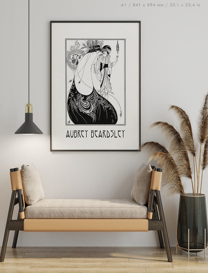 Preview of the art print Salomé I by Aubrey Beardsley, mounted in an A1 size frame