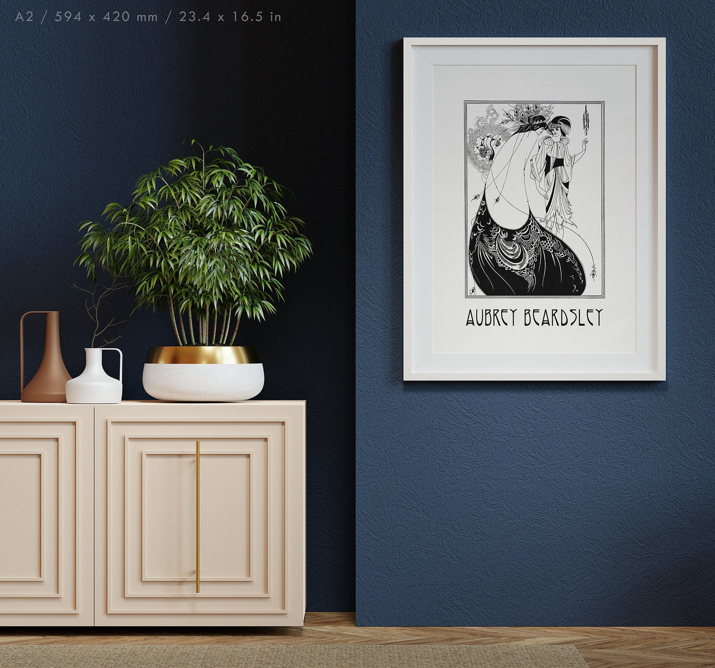 Preview of the art print Salomé I by Aubrey Beardsley, mounted in an A2 size frame