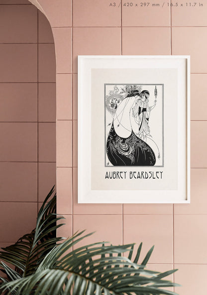 Preview of the art print Salomé I by Aubrey Beardsley, mounted in an A3 size frame