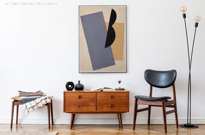 Preview of the art print Suprematist Composition by El Lissitzky, mounted in an A1 size frame