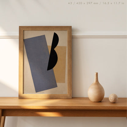 Preview of the art print Suprematist Composition by El Lissitzky, mounted in an A3 size frame