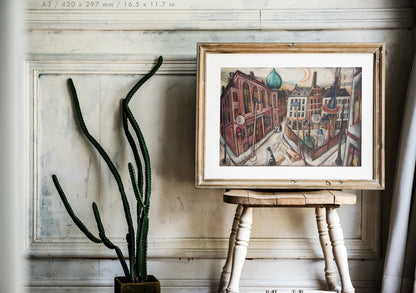 Preview of the art print Im Die Synagoge by Max Beckmann, mounted in an A3 size frame