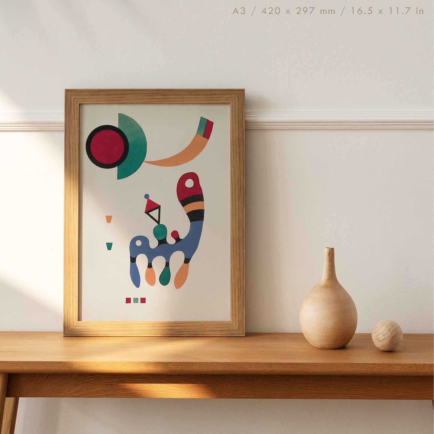 Preview of the art print Tableux et 7 Poemes by Wassily Kandinsky, mounted in an A3 size frame