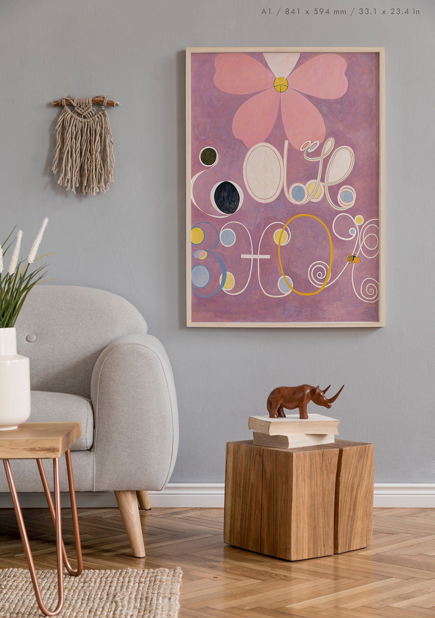 Preview of the art print The Ten Largest No. 5 by Hilma af Klint, mounted in an A1 size frame