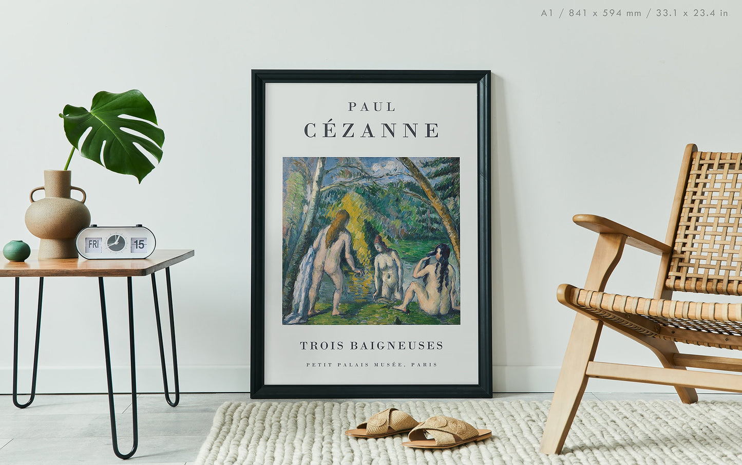 Preview of the art print Three Bathers by Paul Cézanne, mounted in an A1 size frame