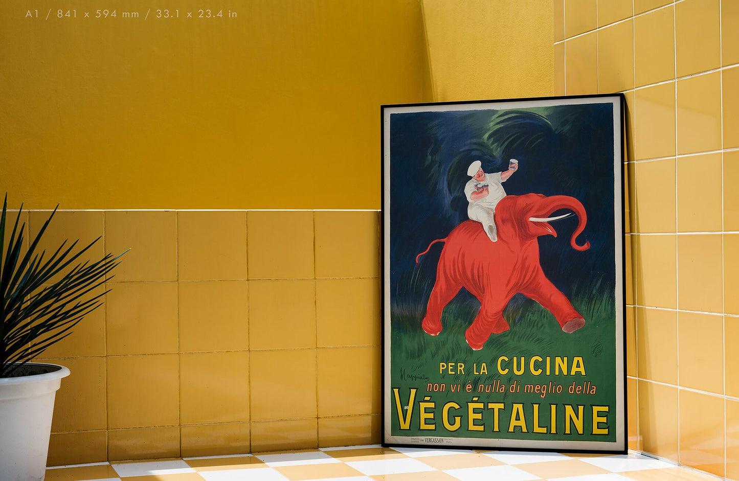 Preview of the Végétaline Poster by Leonetto Cappiello, mounted in an A1 size frame