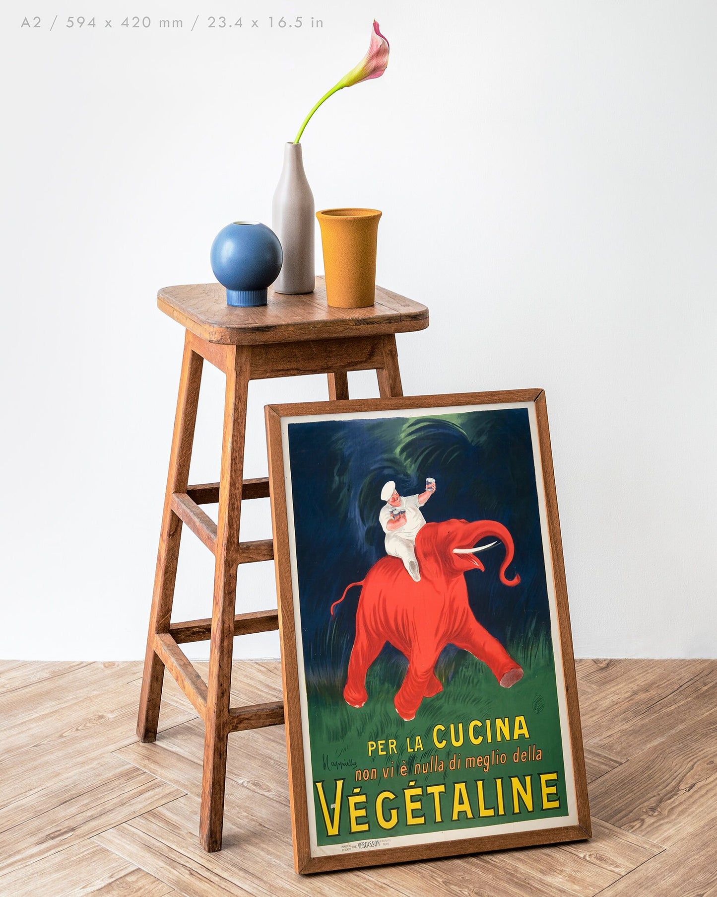 Preview of the Végétaline Poster by Leonetto Cappiello, mounted in an A2 size frame